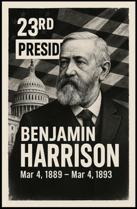Benjamin Harrison 23rd President of the United States Digital Montaje Poster