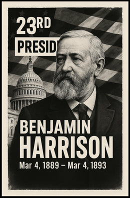 Benjamin Harrison 23rd President of the United States Digital Montaje Poster