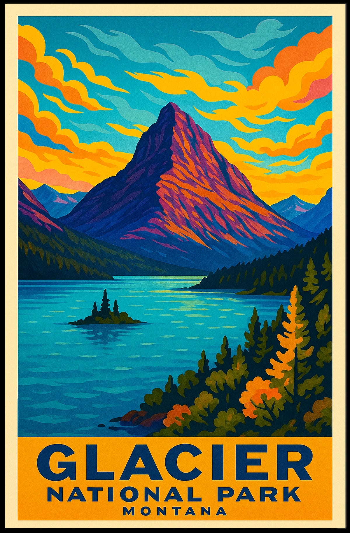 Glacier National Park Montana Poster