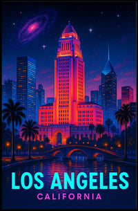 Los Angeles Nightscape Poster PosterGoat