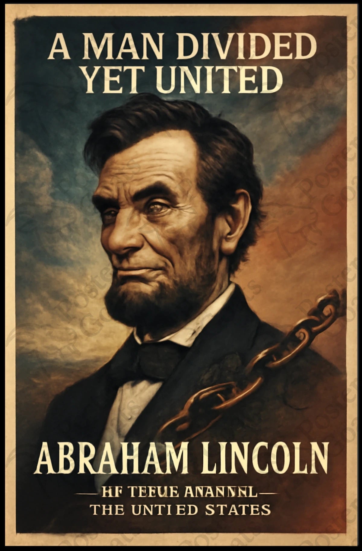 Abraham Lincoln Vintage Patriotic Historical or Presidential Poster