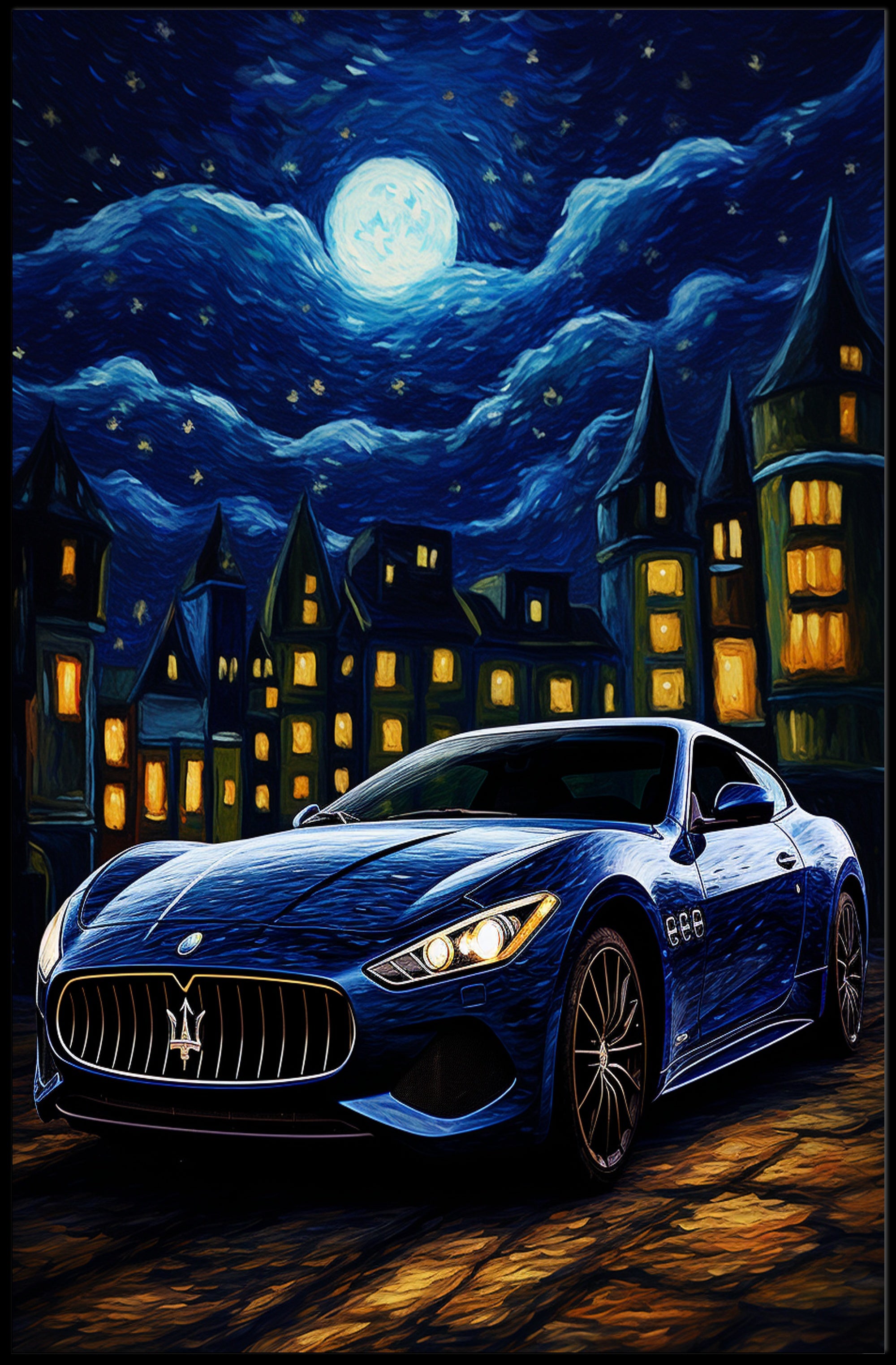 Starry Night Drive Poster PosterGoat