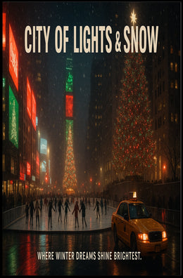 City Of Lights Snow Poster