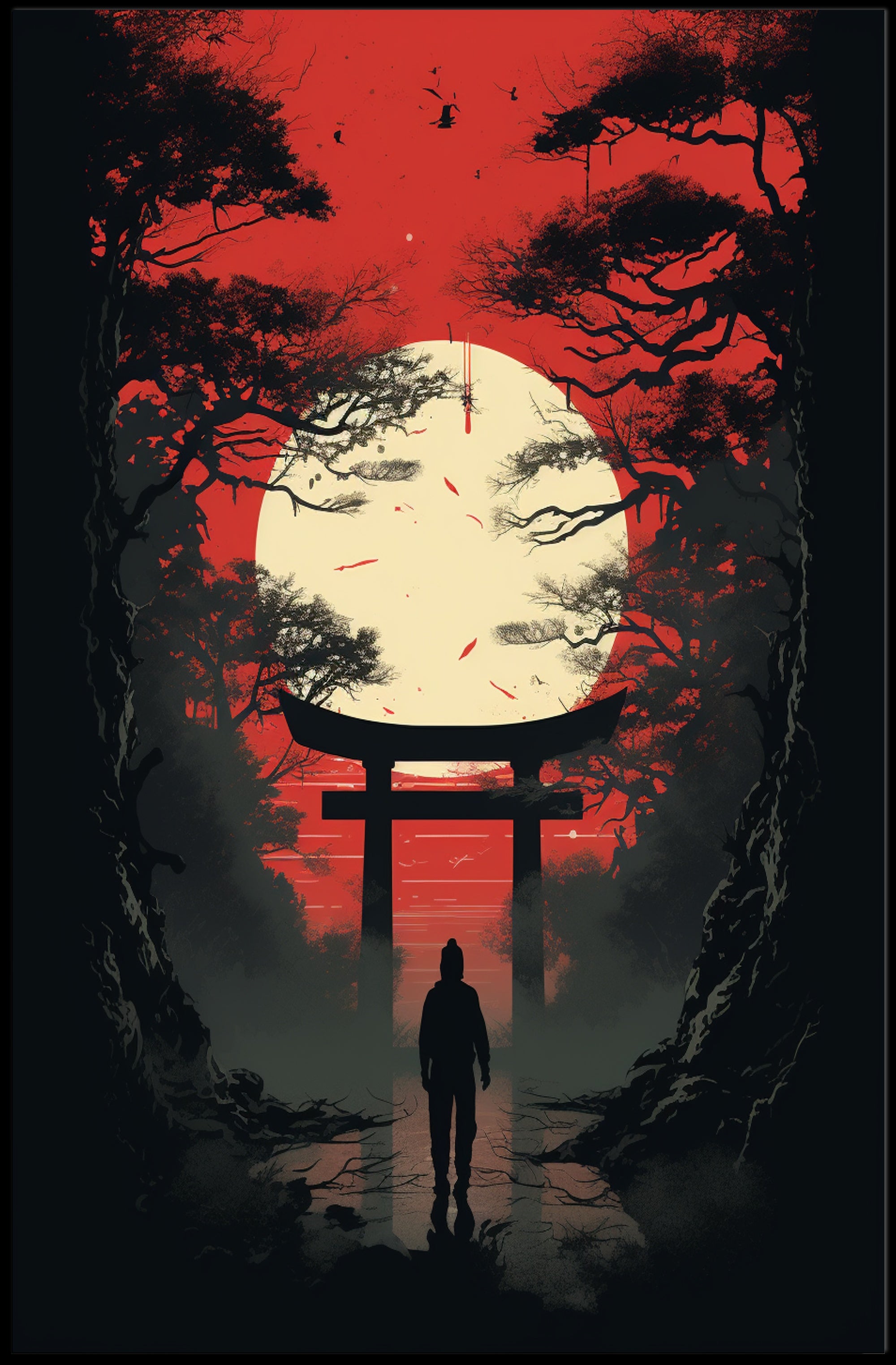 Journey Through The Torii Gate Poster PosterGoat