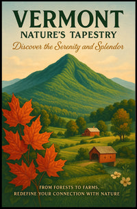 Vermont Nature Landscape Mountains Forests Poster