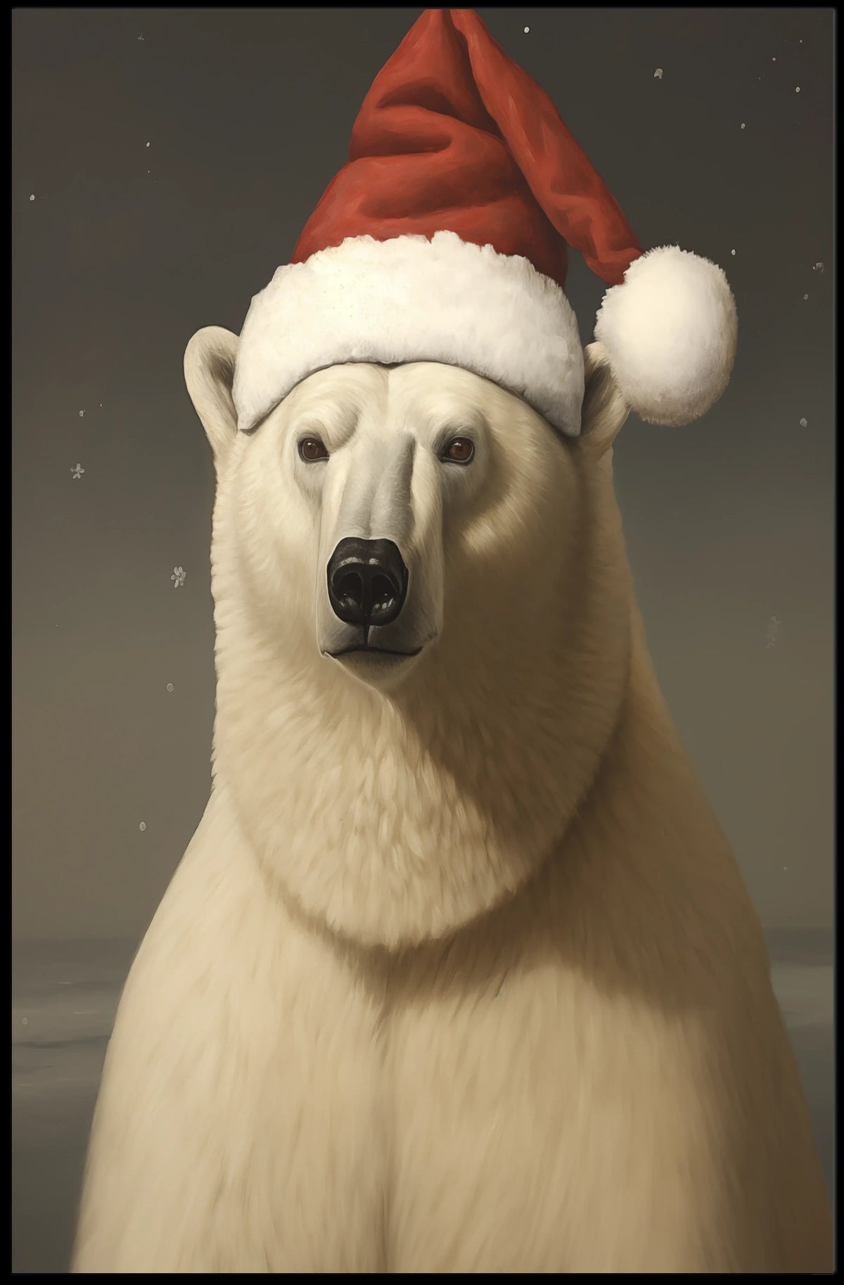 Festive Polar Bear Poster