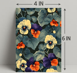 Vibrant Floral Elegance: Modern Botanical Artistic Poster