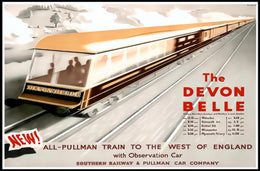Vintage All-Pullman Train Poster PosterGoat