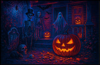 Haunted Halloween Night Gothic Digital Painting Dramatic Mood Wall Art Decor Lovers Poster