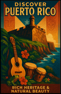 Discover Puerto Rico Vintage Poster Art PosterGoat