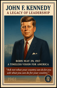 JFK Legacy Vintage Patriotic Poster for Inspiration