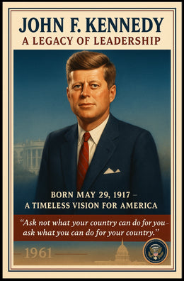 JFK Legacy Vintage Patriotic Poster for Inspiration