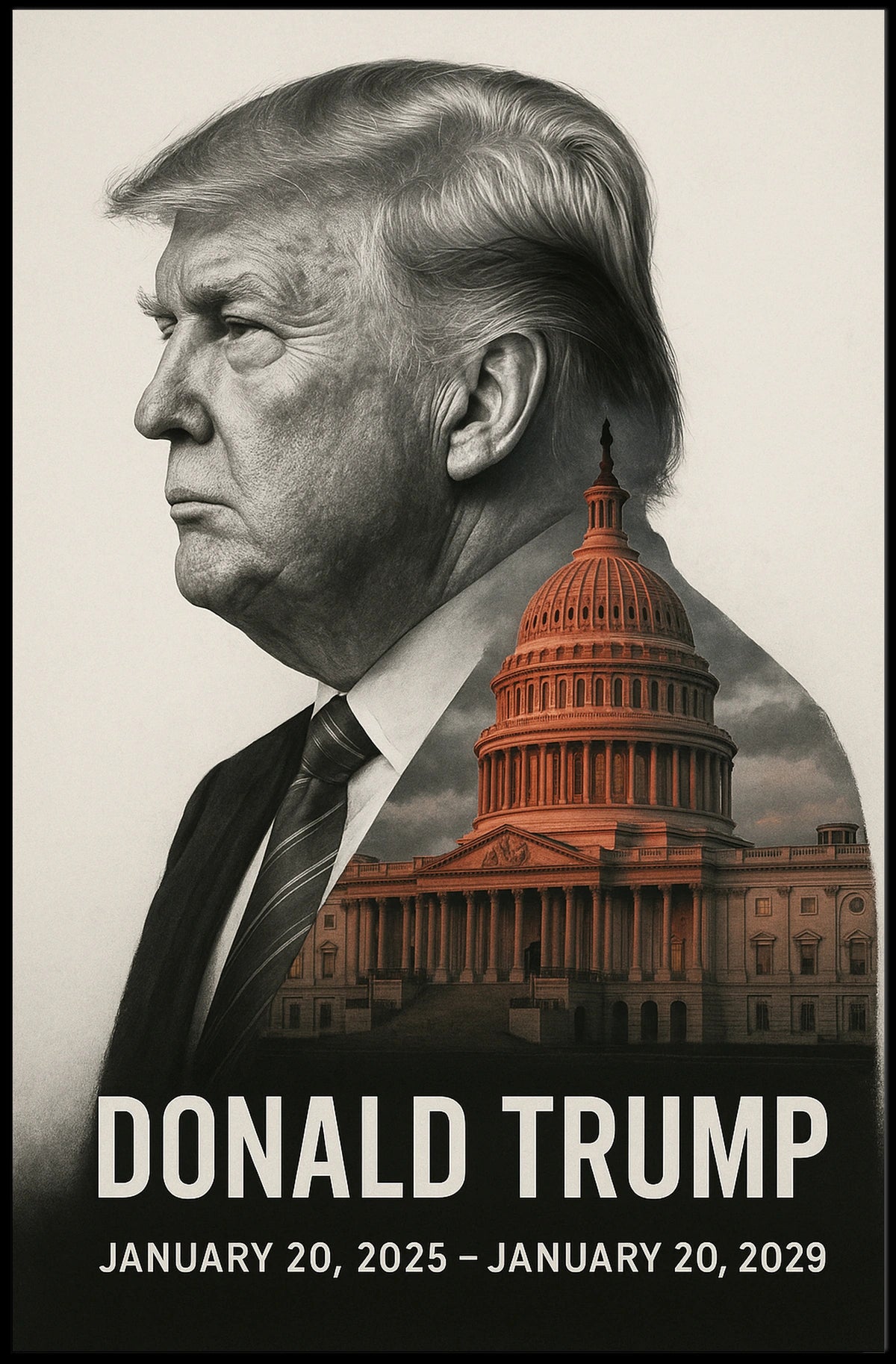 Donald Trump 47th President of the United States Reflections Poster
