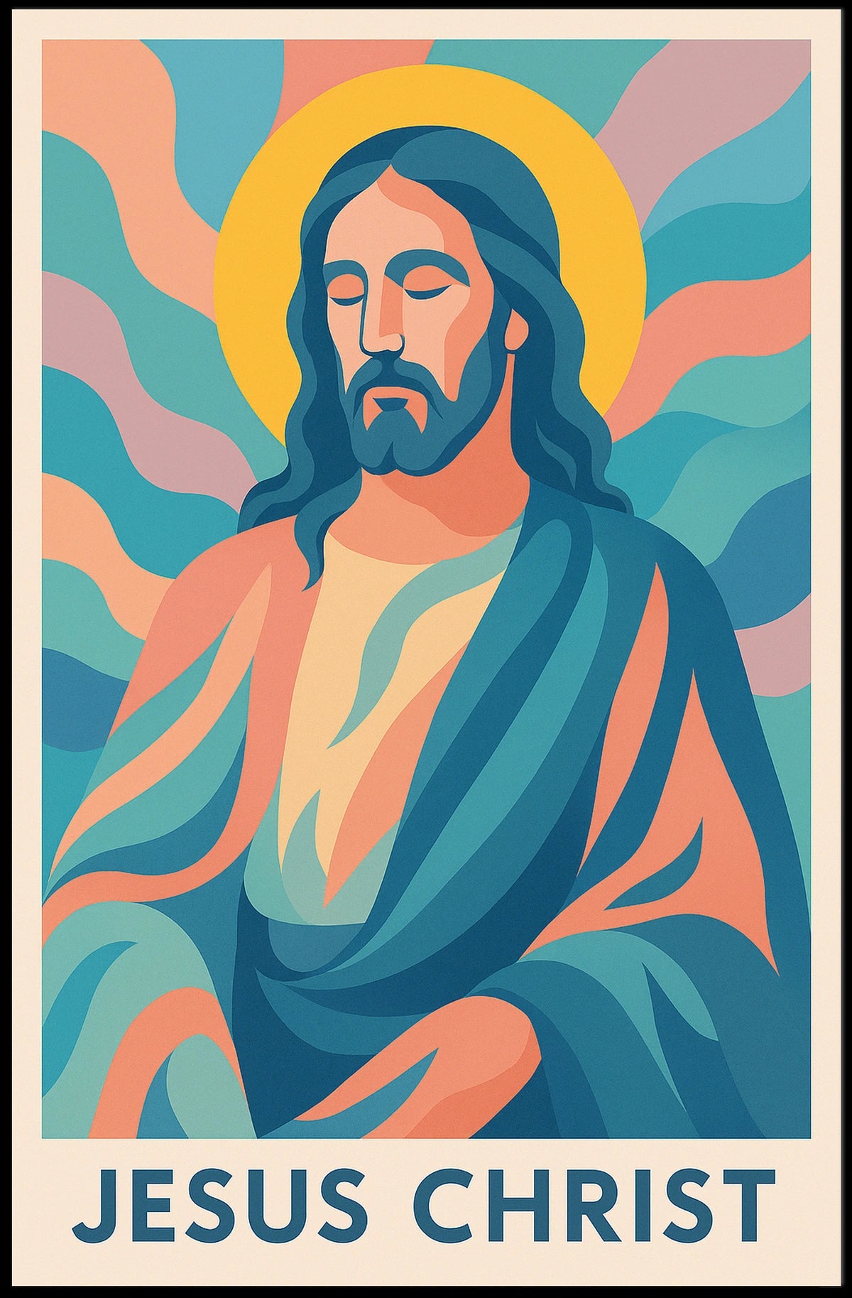 Jesus Christ Iconic Representation Poster