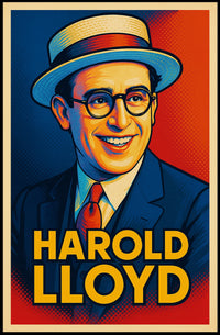 Harold Lloyd Iconic Comedian Poster