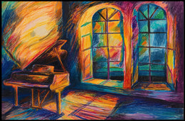 Grand Piano in Dreamlike Abstract Artwork Poster