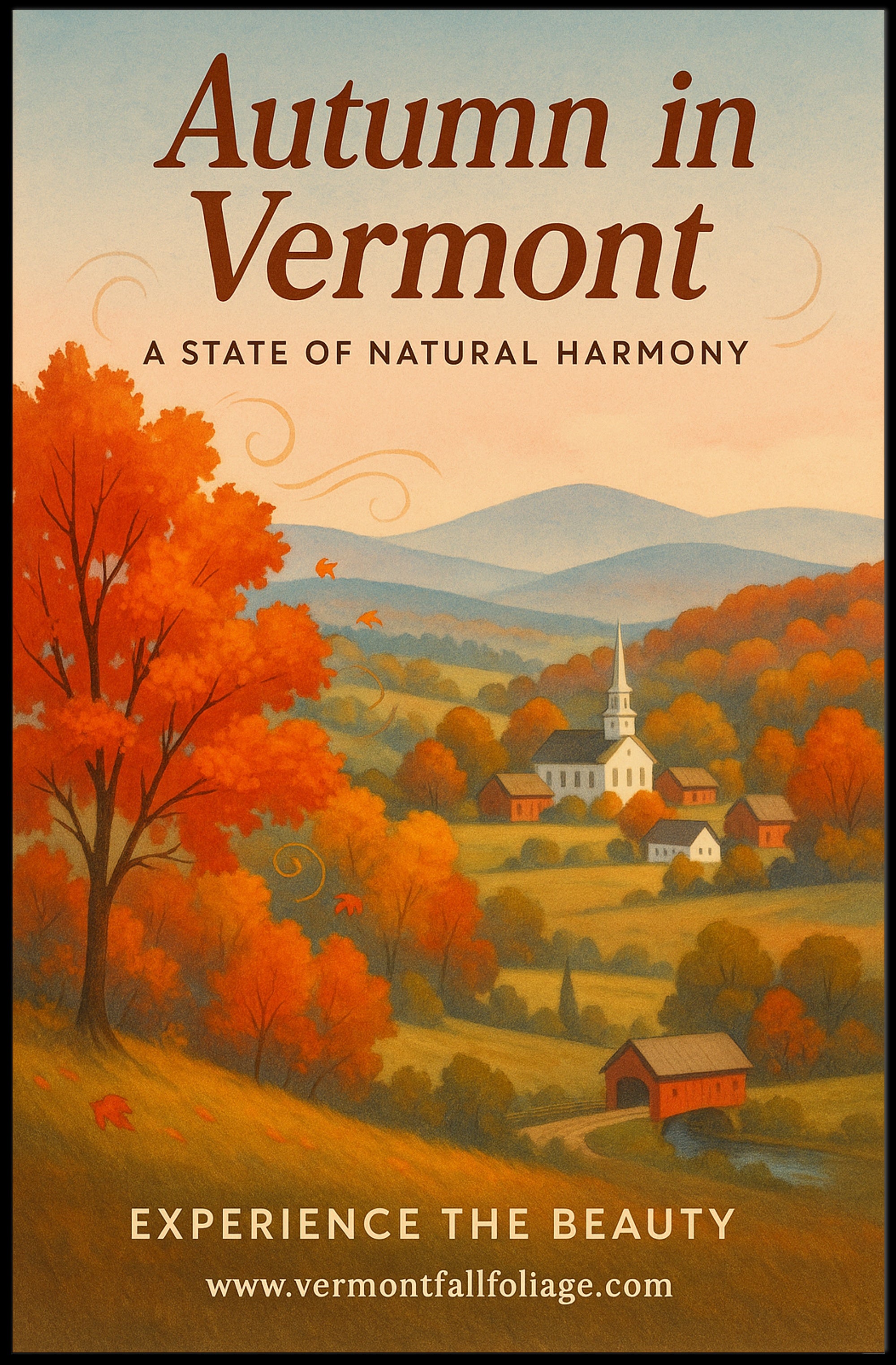Autumn in Vermont Wall Art Print