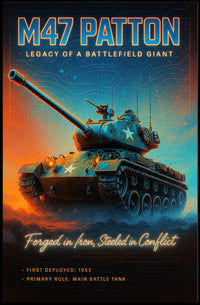 M47 Patton Legacy of a Battlefield Giant Poster PosterGoat