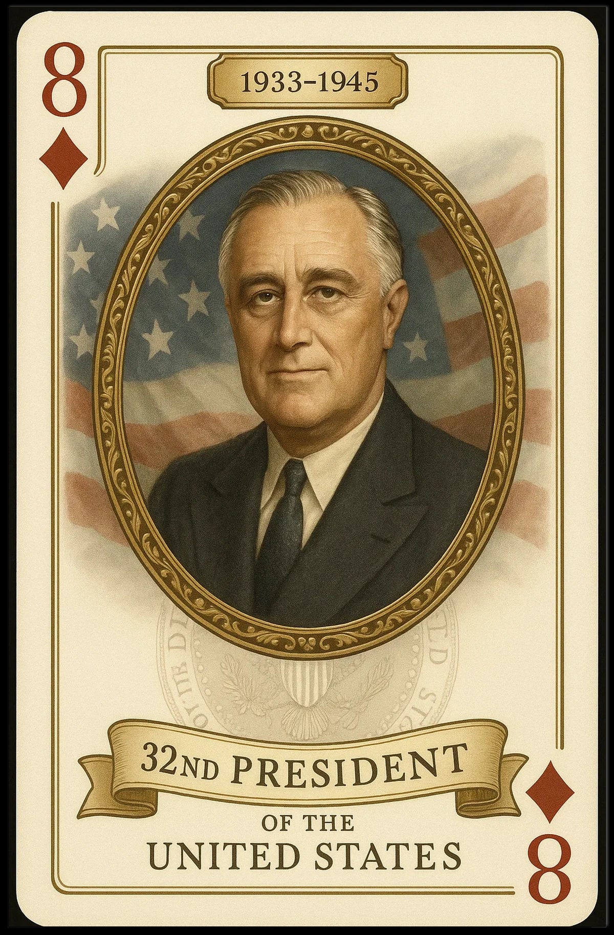 Franklin D Roosevelt 32nd President Poster