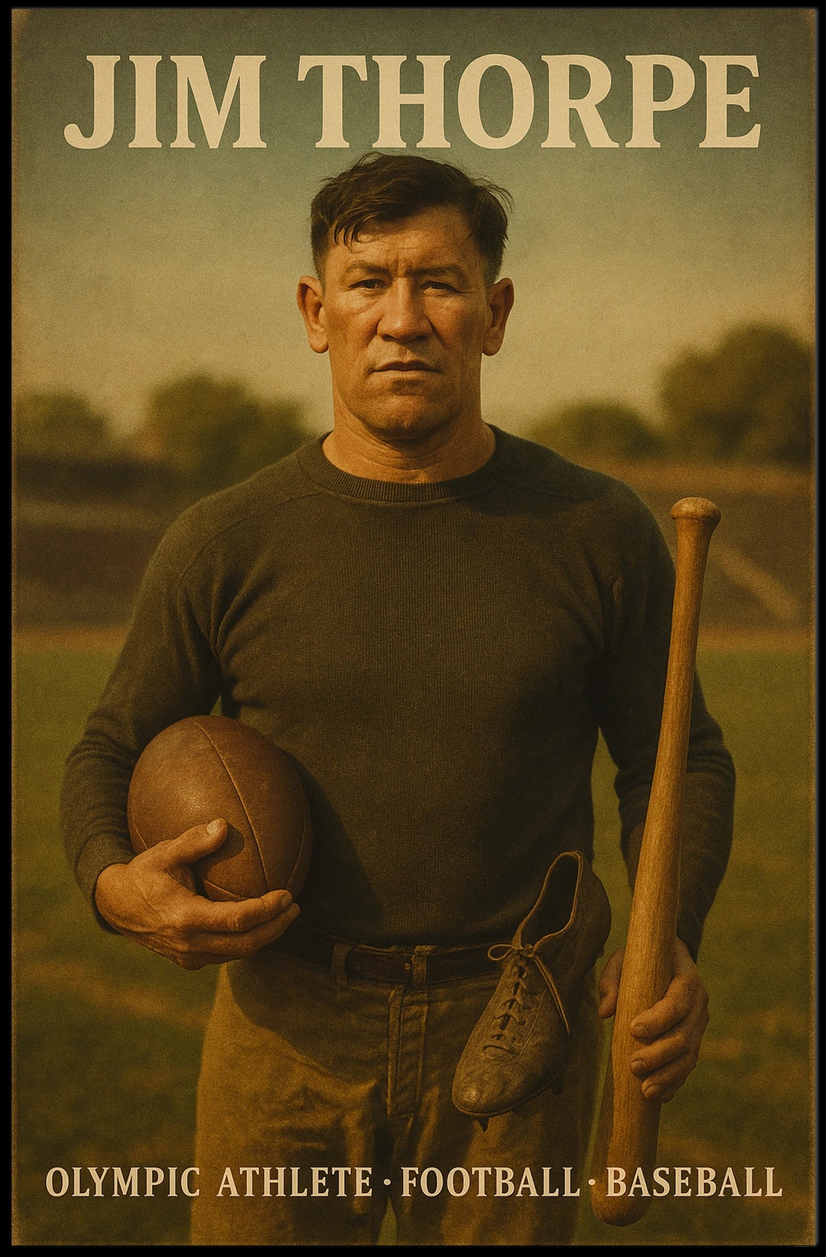 Jim Thorpe Olympic Athlete Poster