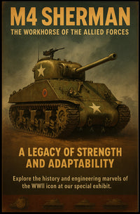 M4 Sherman Vintage Poster Military Tank Print