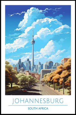 Johannesburg Cityscape Artwork: Urban or Cityscape Poster