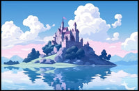 Enchanted Castle by the Lake Poster