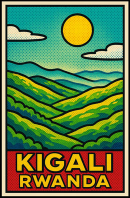 Kigali, Rwanda Vibrant Landscapes Poster