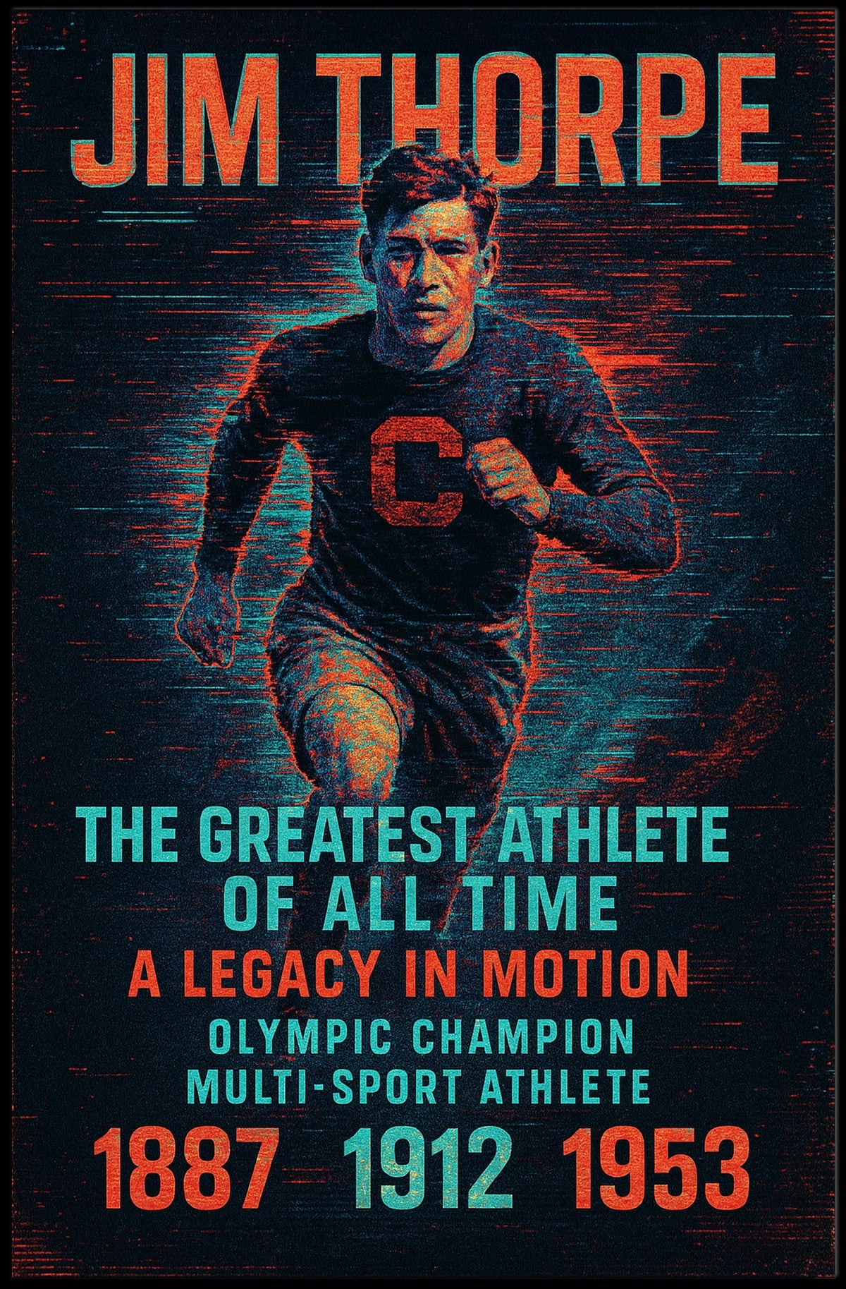 A Legacy in Motion Celebrating the Greatest Athlete Jim Thorpe Poster