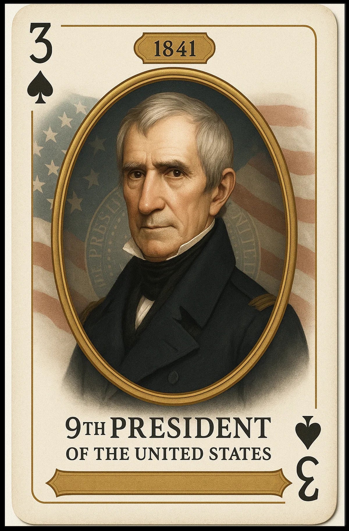 William Henry Harrison Ninth President Portrait Poster