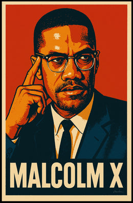 Malcolm X Portrait Poster