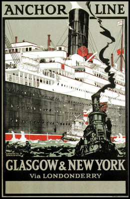 Anchor Line Vintage Transatlantic Voyage Poster