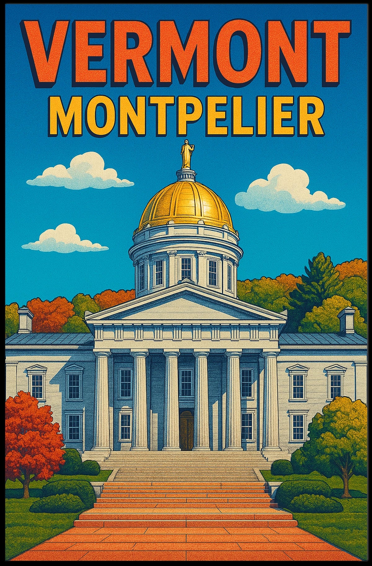 Vermont State Capitol In Montpelier Poster