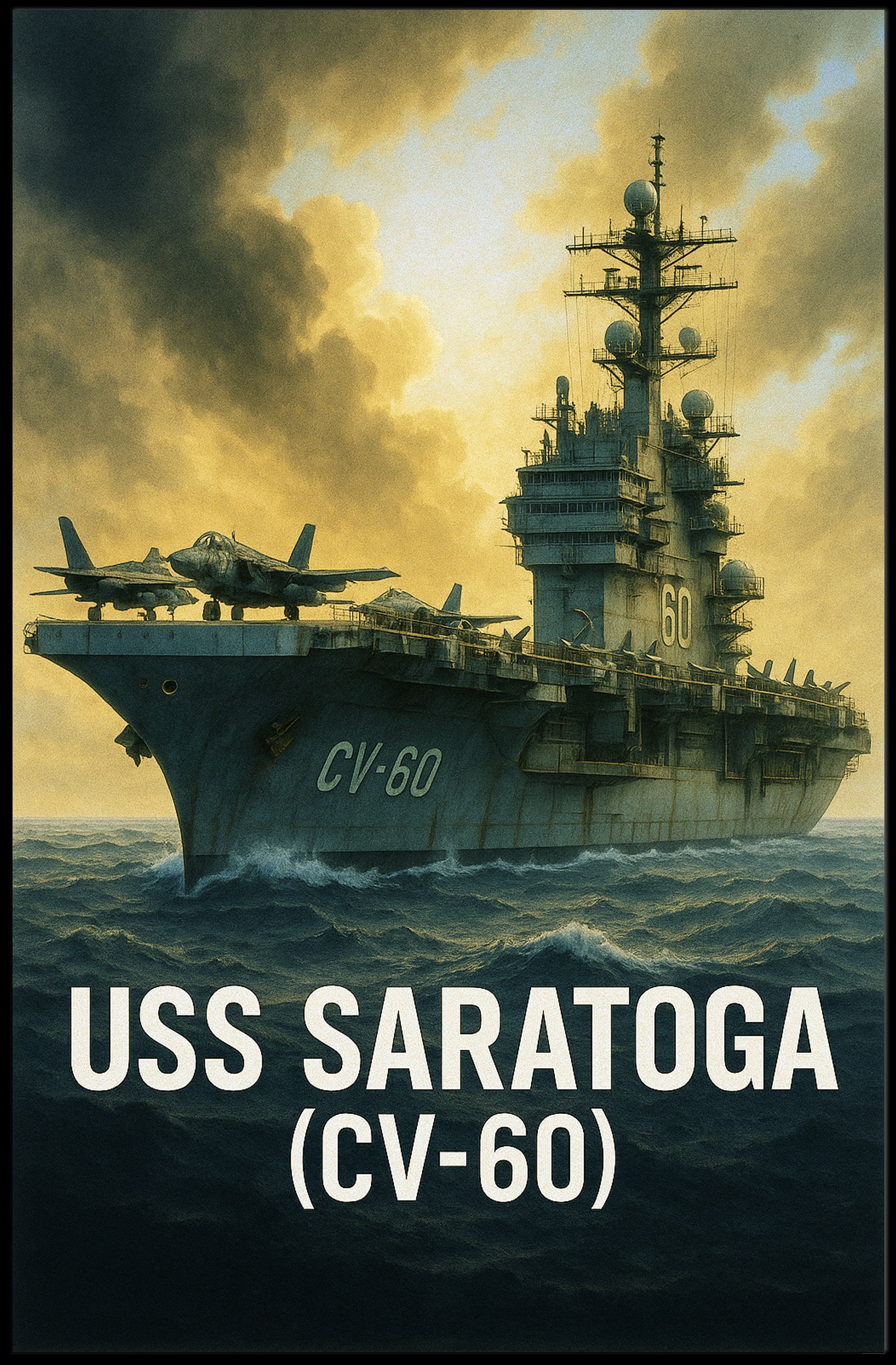 USS Saratoga (CV-60) Poster PosterGoat