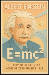 Albert Einstein Relativity Theory Education Science Physics Poster