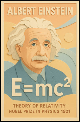 Albert Einstein Relativity Theory Education Science Physics Poster