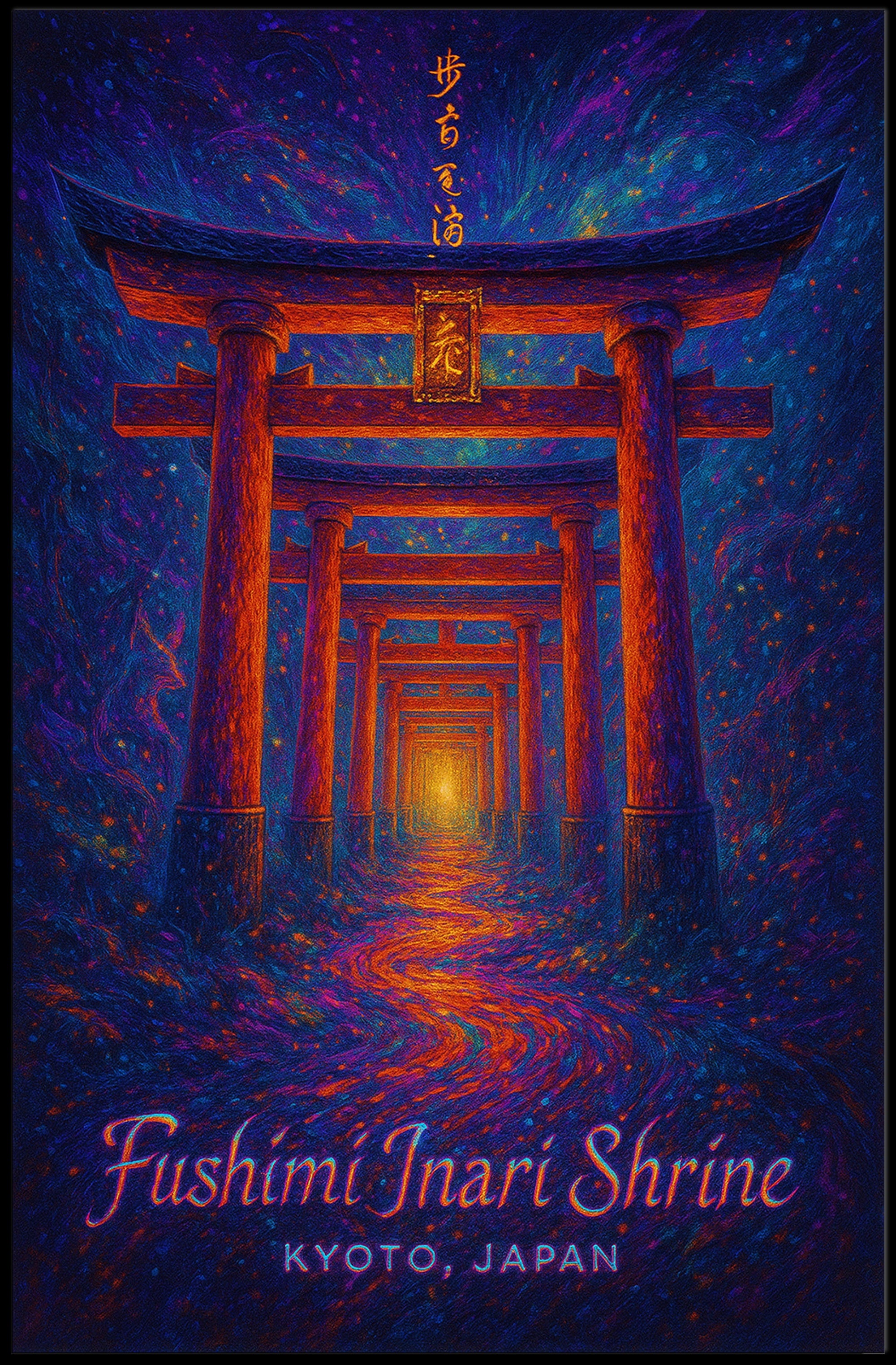 Fushimi Inari Shrine Artistic Travel Posters
