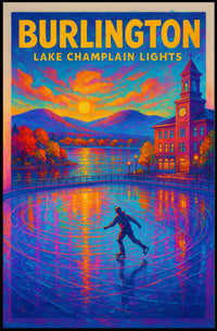 Burlington Lake Champlain Lights Poster