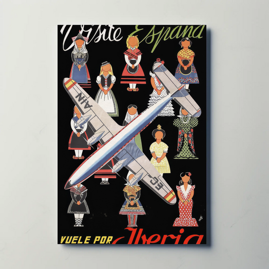 Visit Spain with Iberia Poster