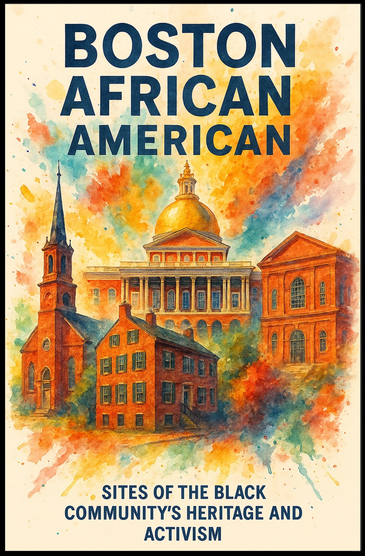 Boston's African American Heritage Vintage Poster