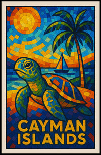 Cayman Islands Mosaic Poster