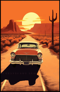 Desert Road Journey Poster