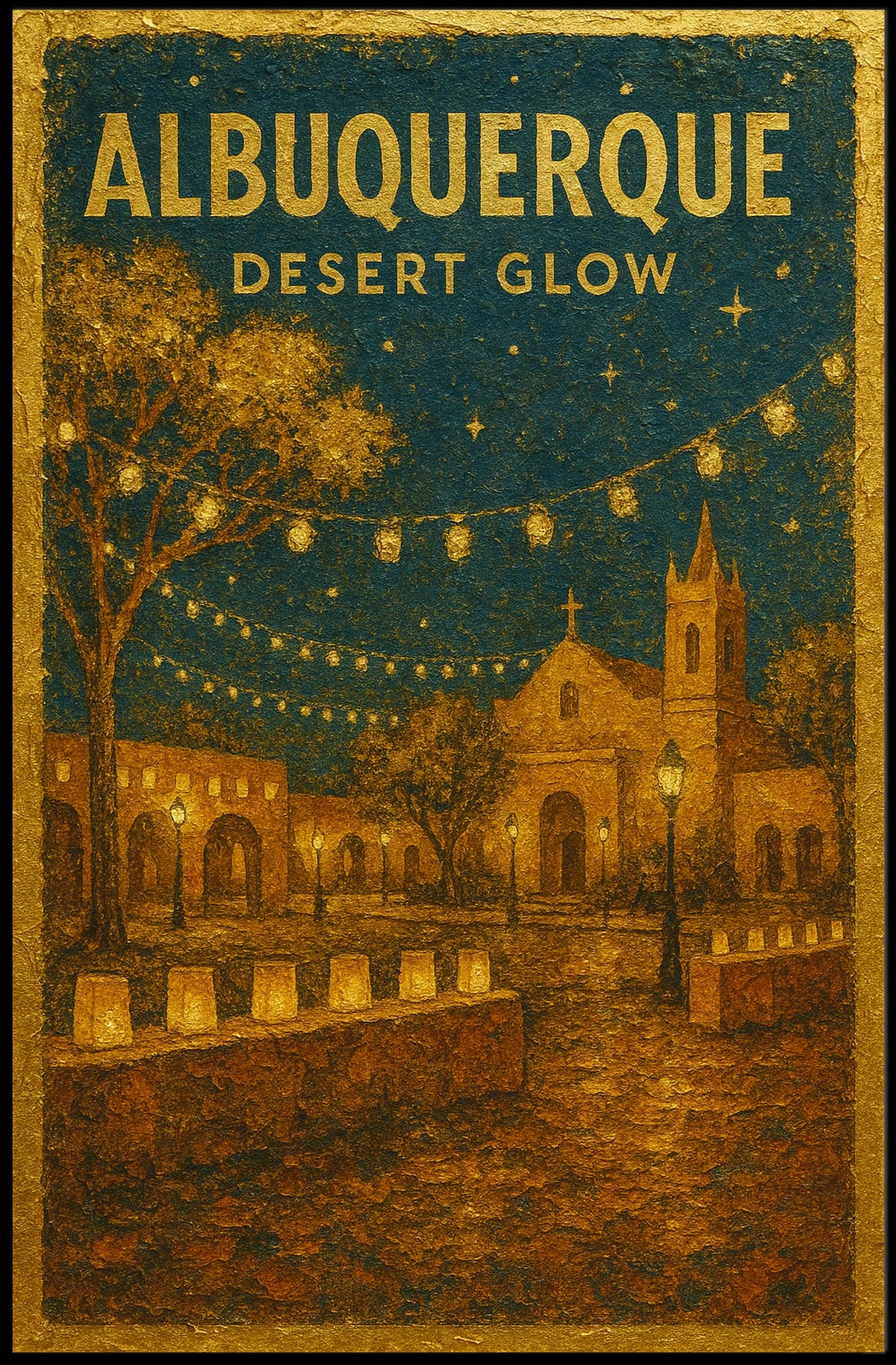 Albuquerque Desert Glow Poster