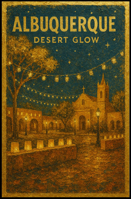 Albuquerque Desert Glow Poster