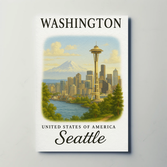 Washington, Seattle Signature Series Vintage Travel Poster