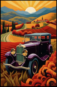 Vintage Journey Through the Countryside Poster