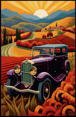 Vintage Journey Through the Countryside Poster