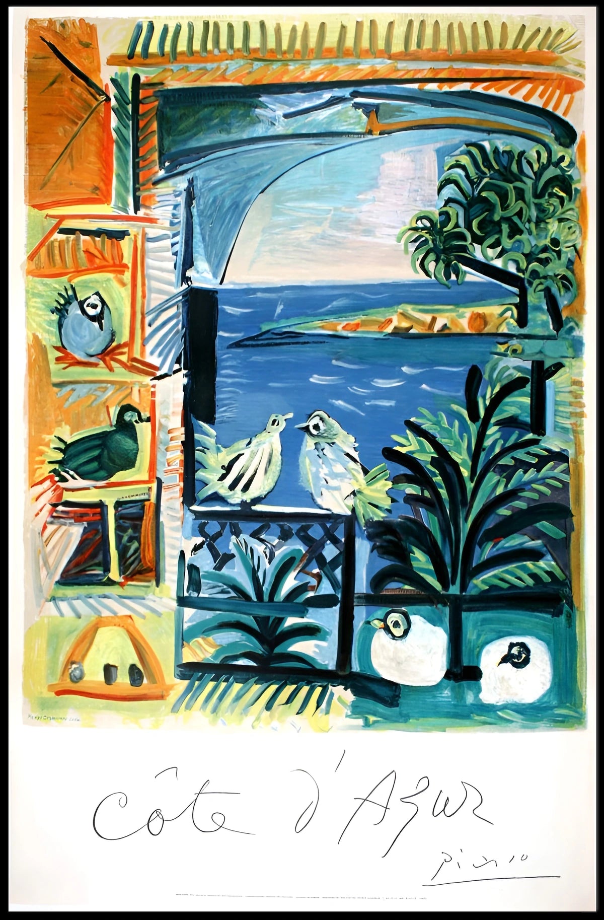 Côte DAzur Artistic Impression Poster