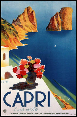 Capri Isola del Sole Travel Poster PosterGoat