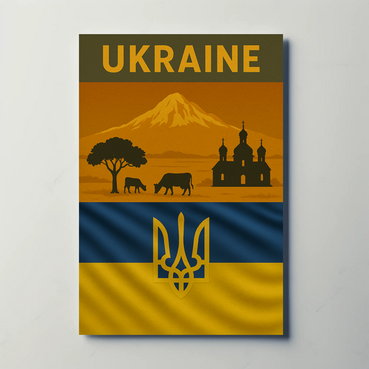 Explore Ukraine's Timeless Beauty with Vintage Travel Poster
